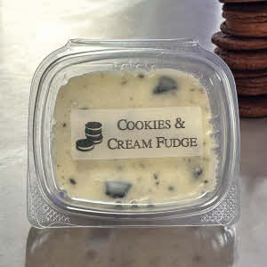 Cookies & Cream Fudge container